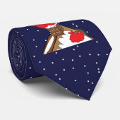 Crazy Santa Stuck in Chimney Stropdas (Opgerold)