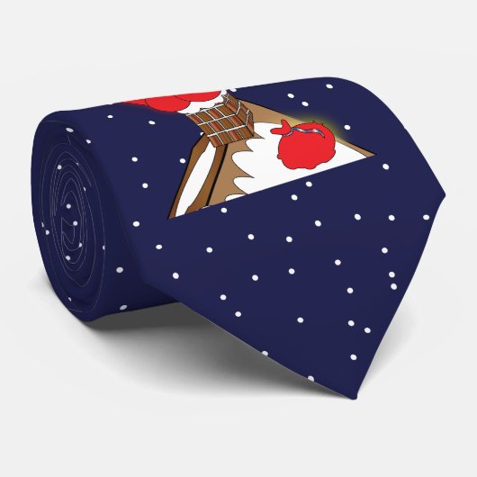 Crazy Santa Stuck in Chimney Stropdas (Opgerold)