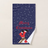 Crazy Santa Stuck in Chimney Towel Set Bad Handdoek (Handdoek)