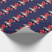 Crazy Santa Stuck in Chimney Wrapping Paper Cadeaupapier (Hoek)