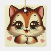 Crazy Schattigee hedendaagse mid-century stijl Kit Keramisch Ornament (Achterkant)