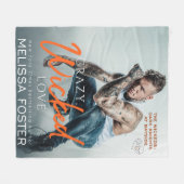 Crazy, schopte liefdesbank fleece deken (Voorkant (Horizontaal))