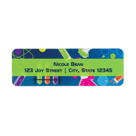 Crazy Science Verjaardagsfeest Uitnodigingslabels Etiket