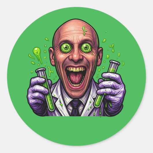 Crazy Scientist Sticker (Voorkant)
