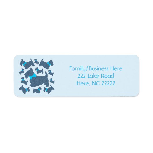 Crazy Scottie Retouradreslabels Etiket (Voorkant)