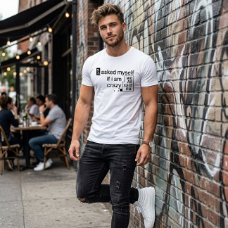 Crazy Self Talk-shirt - Grappige Ben ik gek Tee T-shirt