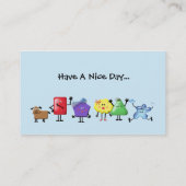 Crazy Shapes Family Visitekaartje (Achterkant)