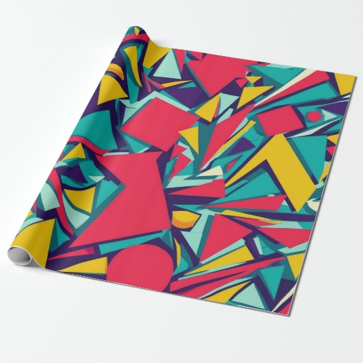 Crazy Shapes Wrapping Paper Cadeaupapier (Uitgerold)