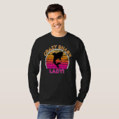 Crazy Shark Lady Funny Retro Shark T-shirt (Voorkant volledig)