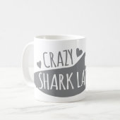 Crazy Shark Lady Koffiemok (Voorkant links)