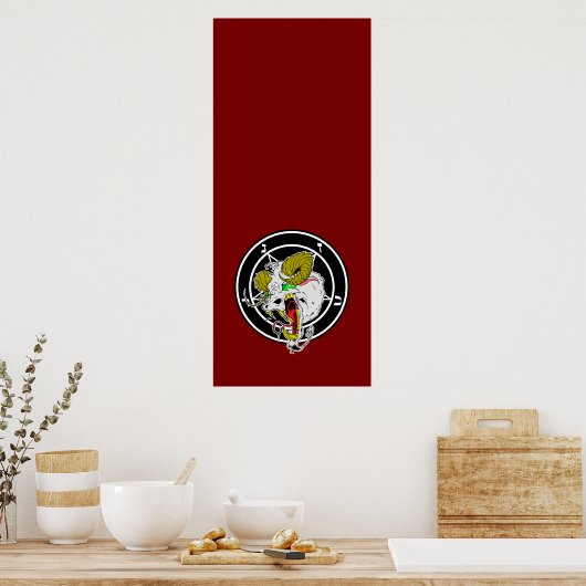 Crazy Sigil van Baphomet Banner Poster (Keuken)