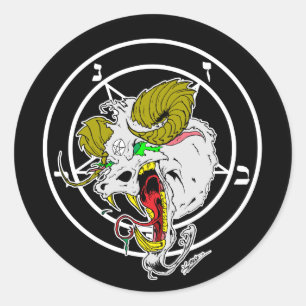 Crazy Sigil van Baphomet Ronde Sticker