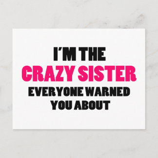 Crazy Sister je bent gewaarschuwd Briefkaart