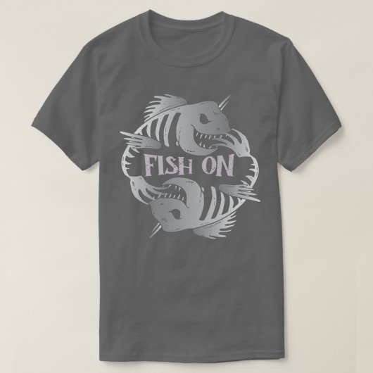 Crazy Skeleton Fish on Graphic T-shirt (Design voorkant)
