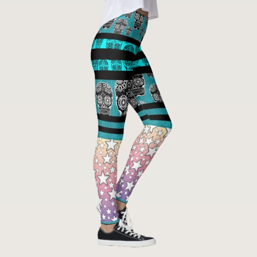 Crazy Skull en Star Leggings (Rechts)