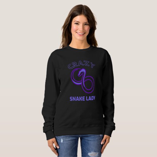 Crazy Slangenvrouw Slang Reptiel Python Grafisch 2 Trui (Voorkant volledig)