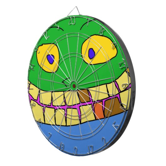Crazy Smile Dartboard! Dartbord (Voorkant Rechts)