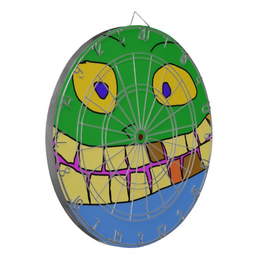 Crazy Smile Dartboard! Dartbord (Voorkant Links)