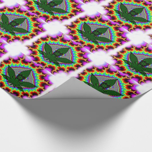 Crazy Smoke Weed Fun Rasta Cadeaupapier (Hoek)