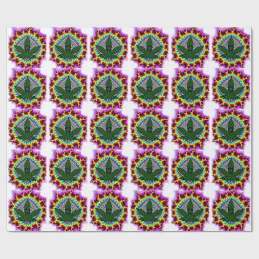 Crazy Smoke Weed Fun Rasta Cadeaupapier (Vlak)