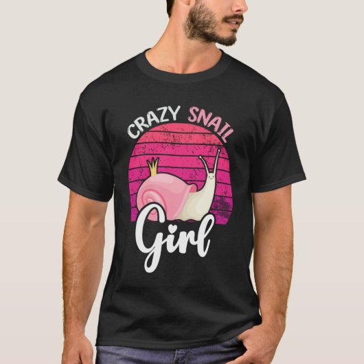 crazy snail  girl t-shirt (Voorkant)
