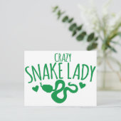 Crazy Snake Lady Briefkaart (Staand voorkant)