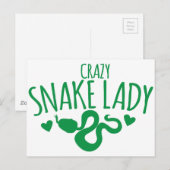 Crazy Snake Lady Briefkaart (Voorkant / Achterkant)