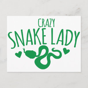 Crazy Snake Lady Briefkaart