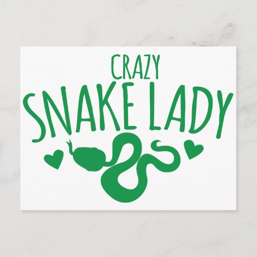 Crazy Snake Lady Briefkaart (Voorkant)