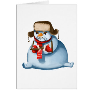 Crazy Snowman-kerstkaart