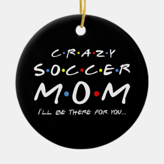 Crazy Soccer Mam Keramisch Ornament (Voorkant)