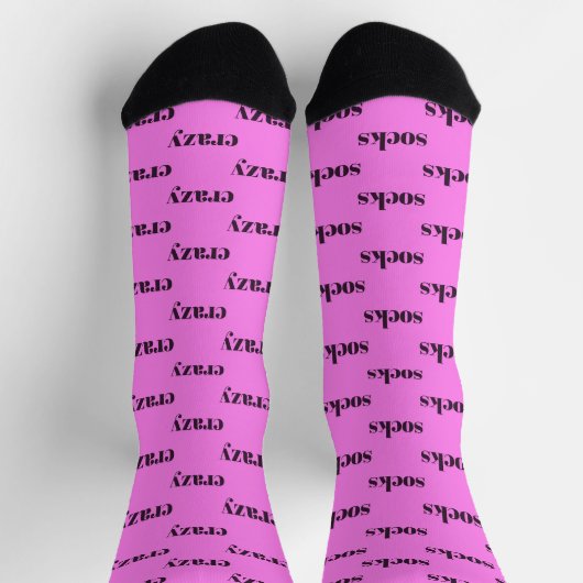Crazy Socks - socks crazy, on pink Sokken (Top)