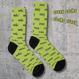 Crazy Socks - sokken gek, op groen