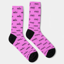 Crazy Socks - sokken gek, op roze