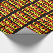 Crazy Softball Player in heldere kleuren Cadeaupapier (Hoek)
