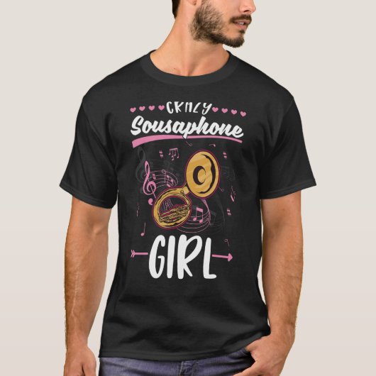 Crazy Sousaphone Girl Sousaphone Girl Sousaphonist T-shirt (Voorkant)