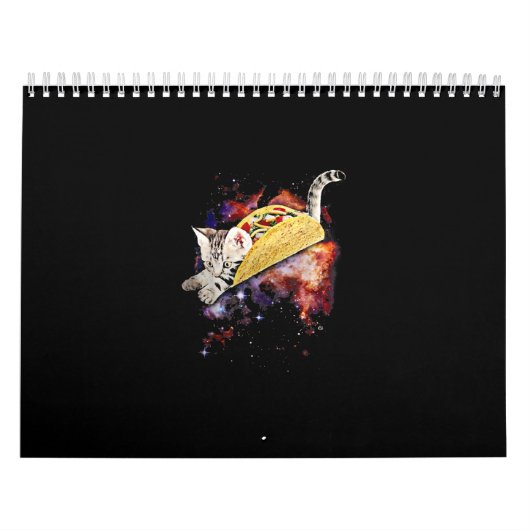 Crazy Space Taco Cat Funny Galaxy Gift Kalender (Hoes)