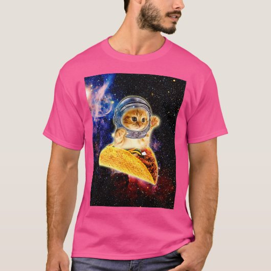 Crazy Space Taco Cat Funny T-shirt (Voorkant)