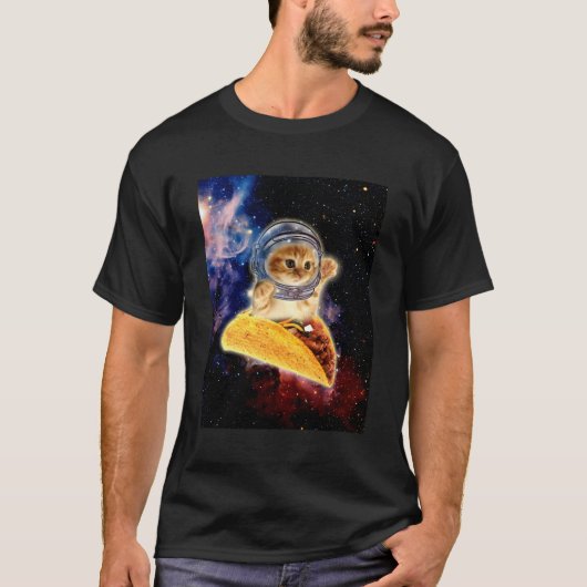 Crazy Space Taco Cat Funny V2 T-shirt (Voorkant)