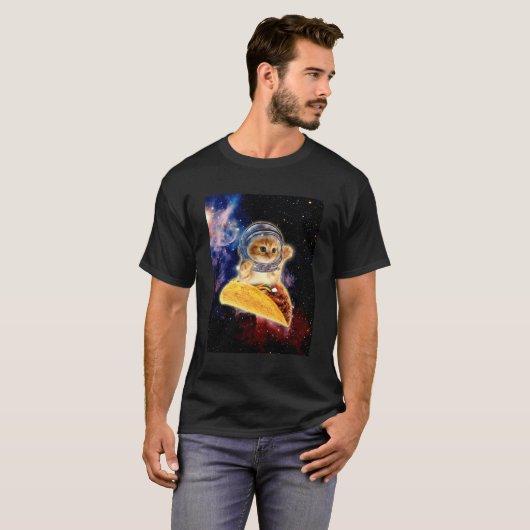 Crazy Space Taco Cat Funny V2 T-shirt (Voorkant volledig)