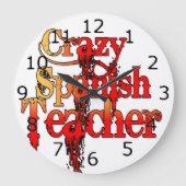 Crazy Spain Teacher Grote Klok (Voorkant)