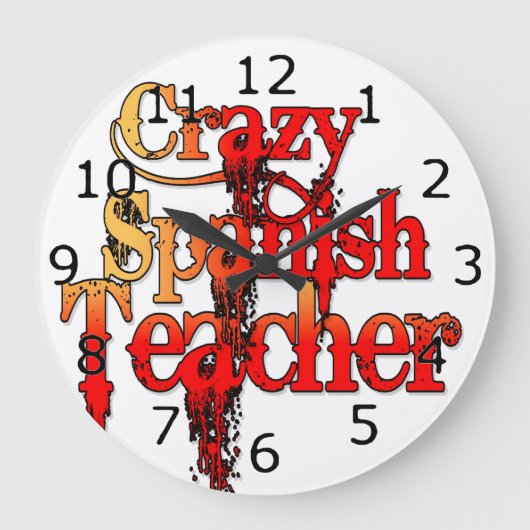 Crazy Spain Teacher Grote Klok (Voorkant)