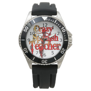 Crazy Spain Teacher Horloge