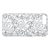 Crazy Spiral Lines Black + uw achtergrond en ideeë Case-Mate iPhone Case (Achterkant (Horizontaal))