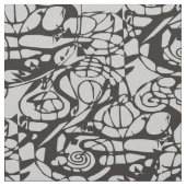 Crazy Spirals Lines Black II + je rug. en idee Stof (Close Up)