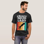 Crazy Squid Lady Squid Seafood Girls Women T-shirt (Voorkant volledig)