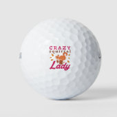 Crazy Squirrel Lady Golfballen (Voorkant)