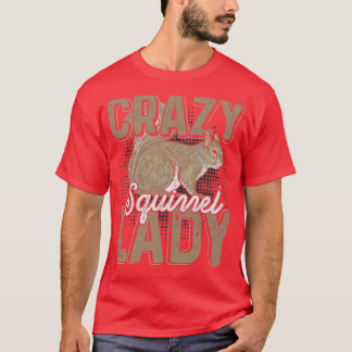 Crazy Squirrel Lady Grunge T-shirt