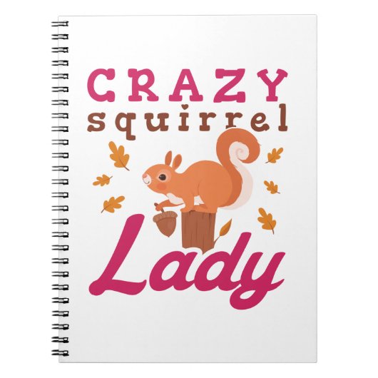 Crazy Squirrel Lady Notitieboek (Voorkant)