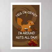 Crazy Squirrel Poster (Voorkant)